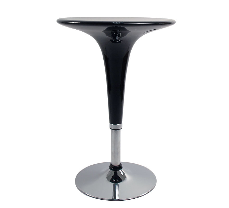 Table de bar noire design ronde John