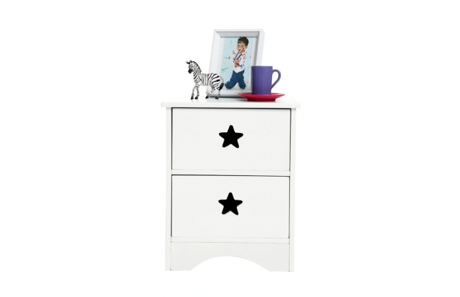 Table de chevet enfant blanche ETOILE
