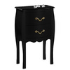 Table de chevet / nuit baroque noire 2 tiroirs Louisa