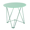 Table de cuisine / salle &agrave; manger ronde JANIS 80 cm en acier et verre tremp&eacute; image pub1