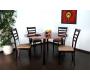 Table ronde DALTON coloris Wenge - Plateau en Verre Rouge