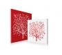Tableau contemporain rouge et blanc Spring (lot de 2)