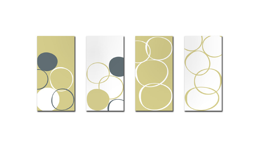 Tableaux design BUBBLES (lot de 4)
