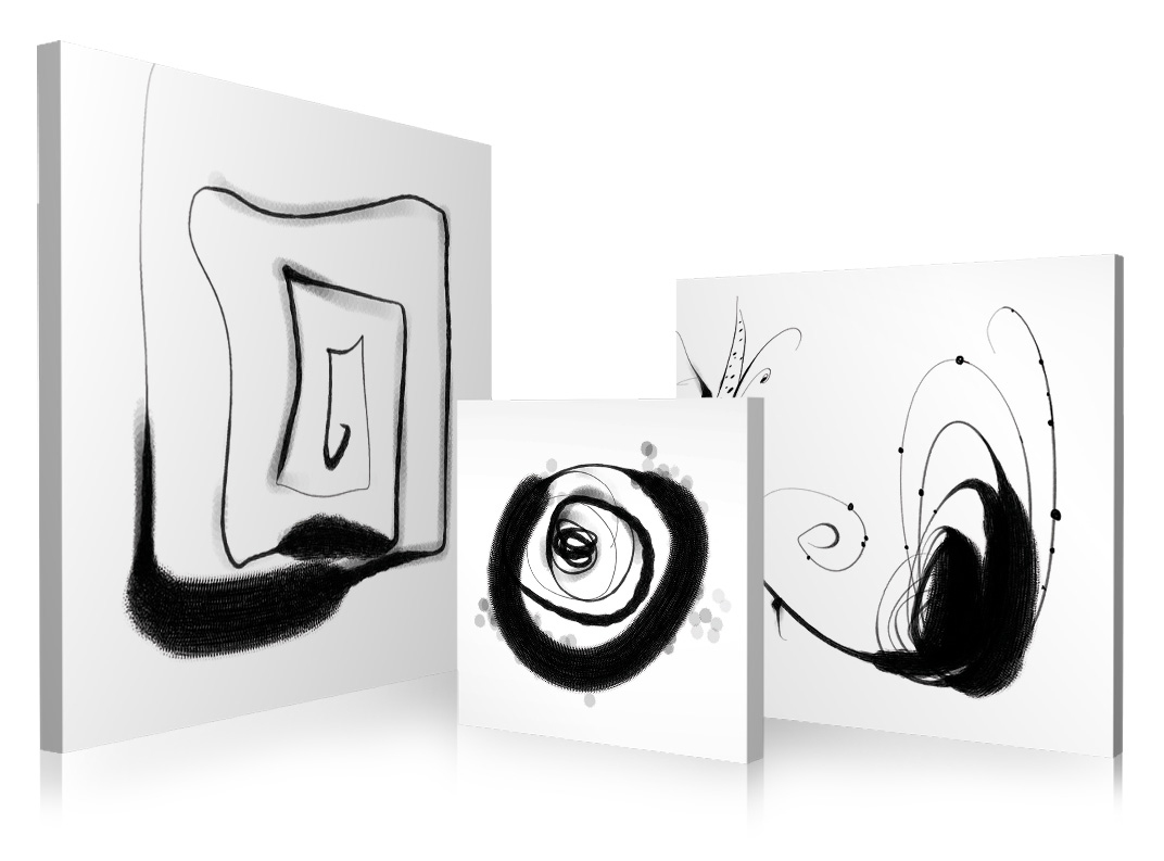 Tableaux design GRAPHIC (lot de 3)