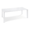 Tables extensible design laqu&eacute;e blanche VIENNA