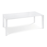 Tables extensible design laqu&eacute;e blanche VIENNA