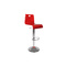 Tabouret de bar bicolore rouge et blanc SATURNE