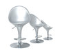 Tabouret de bar / cuisine argent design �UF (lot de 2)