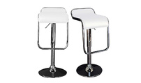Tabouret de bar / cuisine blanc ANDROMEDE (lot de 2)