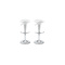 Tabouret de bar / cuisine blanc design GALAXY (lot de 2)