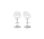 Tabouret de bar / cuisine blanc design �UF (lot de 2)
