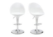 Tabouret de bar / cuisine blanc design �UF (lot de 2)