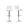 Tabouret de bar / cuisine blanc moderne NEWSURF (lot de 2)