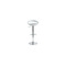 Tabouret de bar / cuisine blanc moderne PVC COMET (lot de 2)