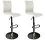 Tabouret de bar / cuisine blanc moderne SURF ALTO (lot de 2)