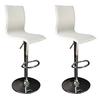 Tabouret de bar / cuisine blanc moderne SURF ALTO (lot de 2)