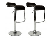 Tabouret de bar / cuisine chocolat design ANDROMEDE (lot de 2)