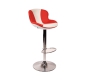 Tabouret de bar / cuisine design blanc et rouge ROCKY