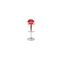 Tabouret de bar / cuisine design en plexiglas rouge transparent ORION