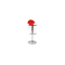 Tabouret de bar / cuisine design en plexiglas rouge transparent ORION