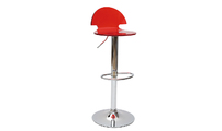 Tabouret de bar / cuisine design en plexiglas rouge transparent ORION