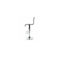 Tabouret de bar / cuisine design plexiglas noir SATURNE (Lot de 2) 