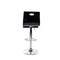Tabouret de bar / cuisine design plexiglas noir SATURNE
