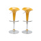 Tabouret de bar / cuisine jaune design GALAXY (lot de 2)