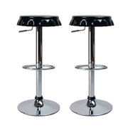 Tabouret de bar / cuisine noir CAPSULE (lot de 2)