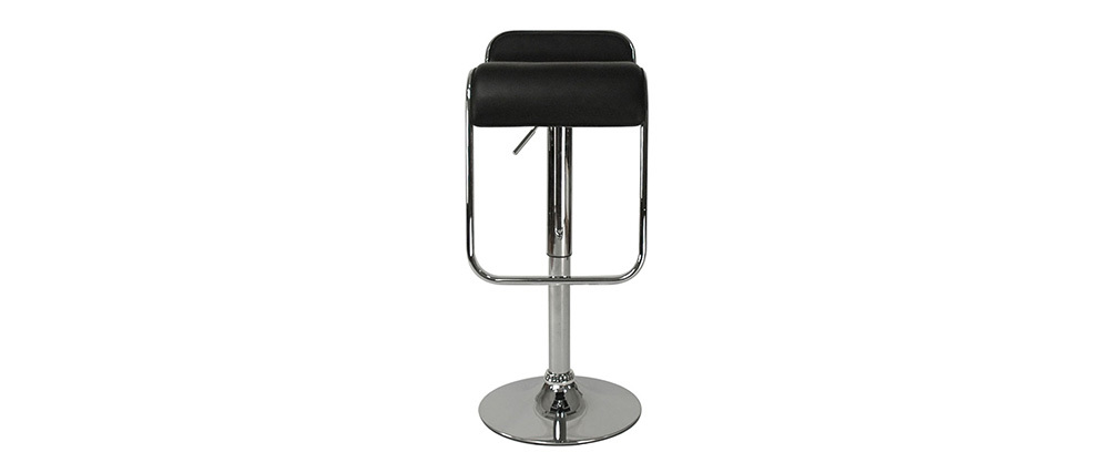Tabouret de bar / cuisine noir design ANDROMEDE (lot de 2)