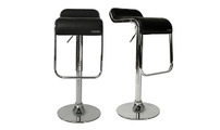 Tabouret de bar / cuisine noir design ANDROMEDE (lot de 2)