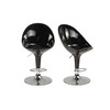 Tabouret de bar / cuisine noir design �UF (lot de 2)
