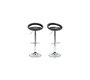 Tabouret de bar / cuisine noir moderne COMET (lot de 2)