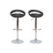 Tabouret de bar / cuisine noir moderne PVC COMET (lot de 2)