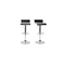 Tabouret de bar / cuisine noir WAVES (lot de 2)