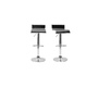 Tabouret de bar / cuisine noir WAVES (lot de 2)