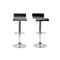 Tabouret de bar / cuisine noir WAVES (lot de 2)