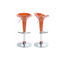 Tabouret de bar / cuisine orange design GALAXY (lot de 2)