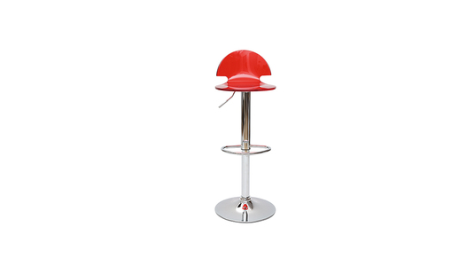 Tabouret de bar / cuisine ORION rouge transparent image 1