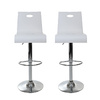 Tabouret de bar / cuisine plexiglas blanc Saturne (Lot de 2)