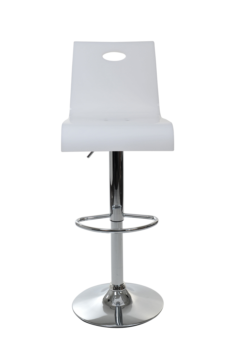 Tabouret de bar / cuisine plexiglas blanc Saturne