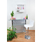 Tabouret de bar / cuisine plexiglas blanc Saturne