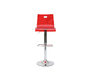 Tabouret de bar / cuisine plexiglas rouge transparent SATURNE (lot de 2) 