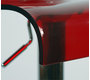 Tabouret de bar / cuisine plexiglas rouge transparent SATURNE