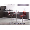 Tabouret de bar / cuisine plexiglas rouge transparent SATURNE