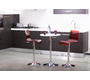 Tabouret de bar / cuisine plexiglas rouge transparent SATURNE