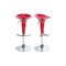 Tabouret de bar / cuisine rouge design GALAXY (lot de 2)