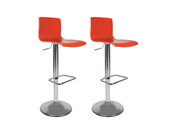 Tabouret de bar / cuisine rouge moderne NEWSURF (lot de 2)