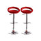 Tabouret de bar / cuisine rouge moderne PVC COMET (lot de 2)