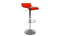 Tabouret de bar / cuisine rouge transparent design VEGA